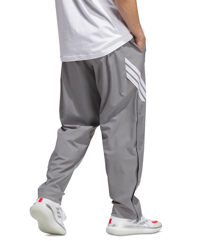 adidas Men's Three-Stripe Woven Snap Pants