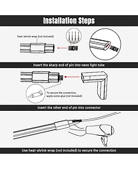 DELight 10pcs L Shape Pin Connectors Accessories with Pin 7x14mm Rgb Neon Rope Lightht