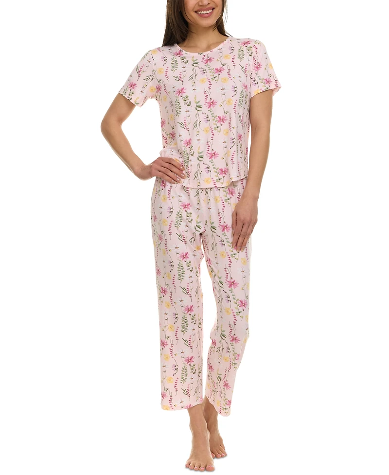 Flora by Nikrooz Women's 2-Pc. Jody Floral Pajamas Set