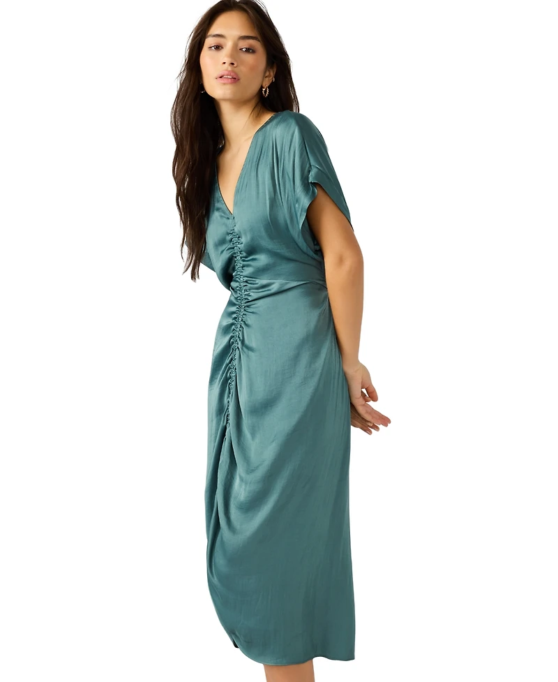 Steve Madden Women's Aimee V-Neck Shirred-Front Dress