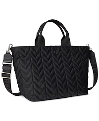 Lauren Ralph Quilted Extra Large Stevie Zip Tote Bag