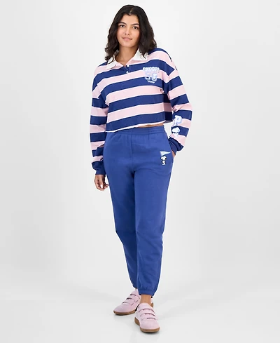 Love Tribe Juniors' Snoopy Pennant Jogger Sweatpants