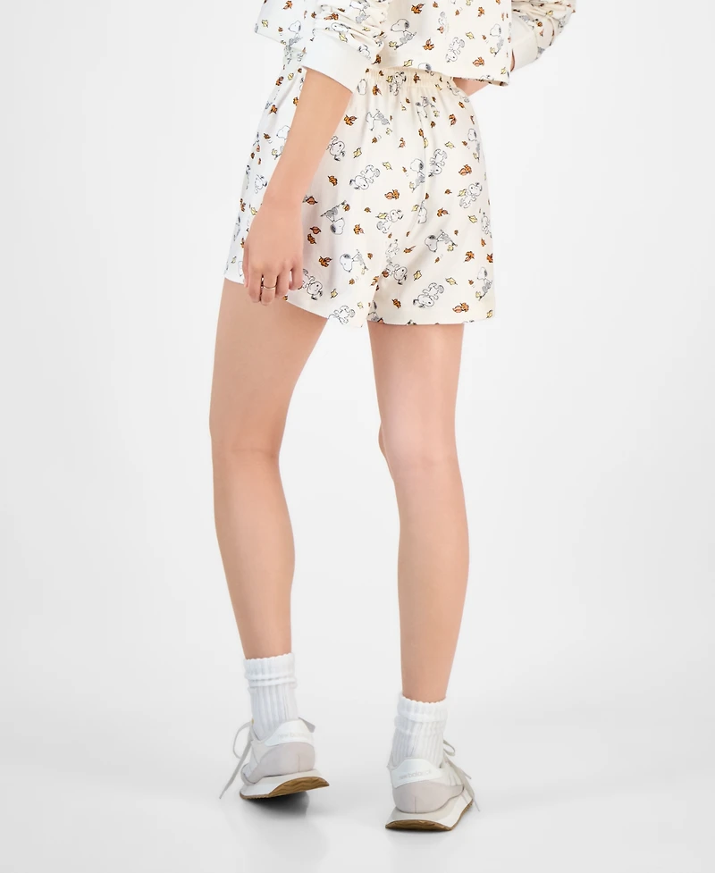 Love Tribe Juniors' Autumn Dancing Snoopy Lounge Shorts