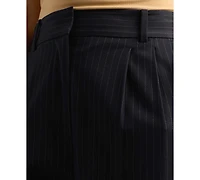 Bcx Juniors' Chalk Stripe Wide-Leg Suit Pants