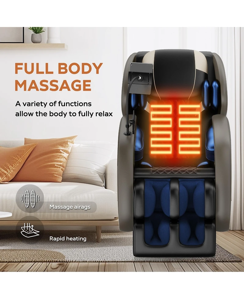Massage Chair Recliner with Zero Gravity with Full Body Air Pressure 5 Preset Auto Modes