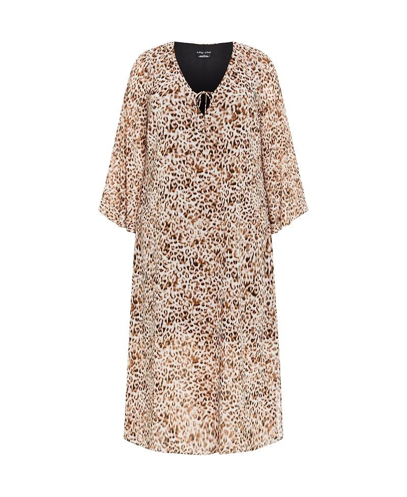 City Chic Plus Gigi Print Maxi Dress