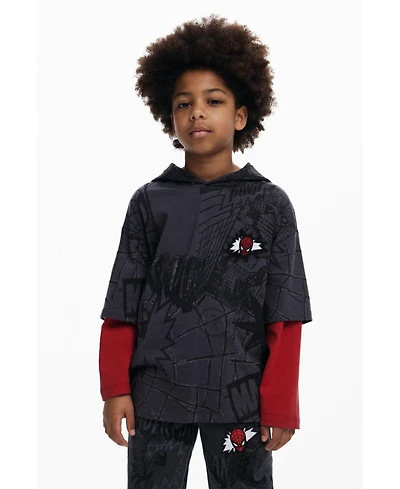 Desigual Boys Boys's Spiderman T-shirt with layering effect