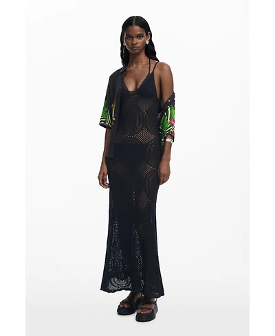 Desigual Women's Crochet strap dress