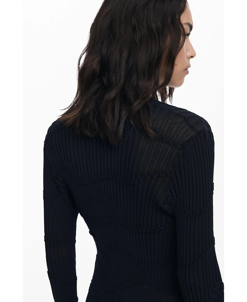 Desigual Women's Fitted textured cardigan