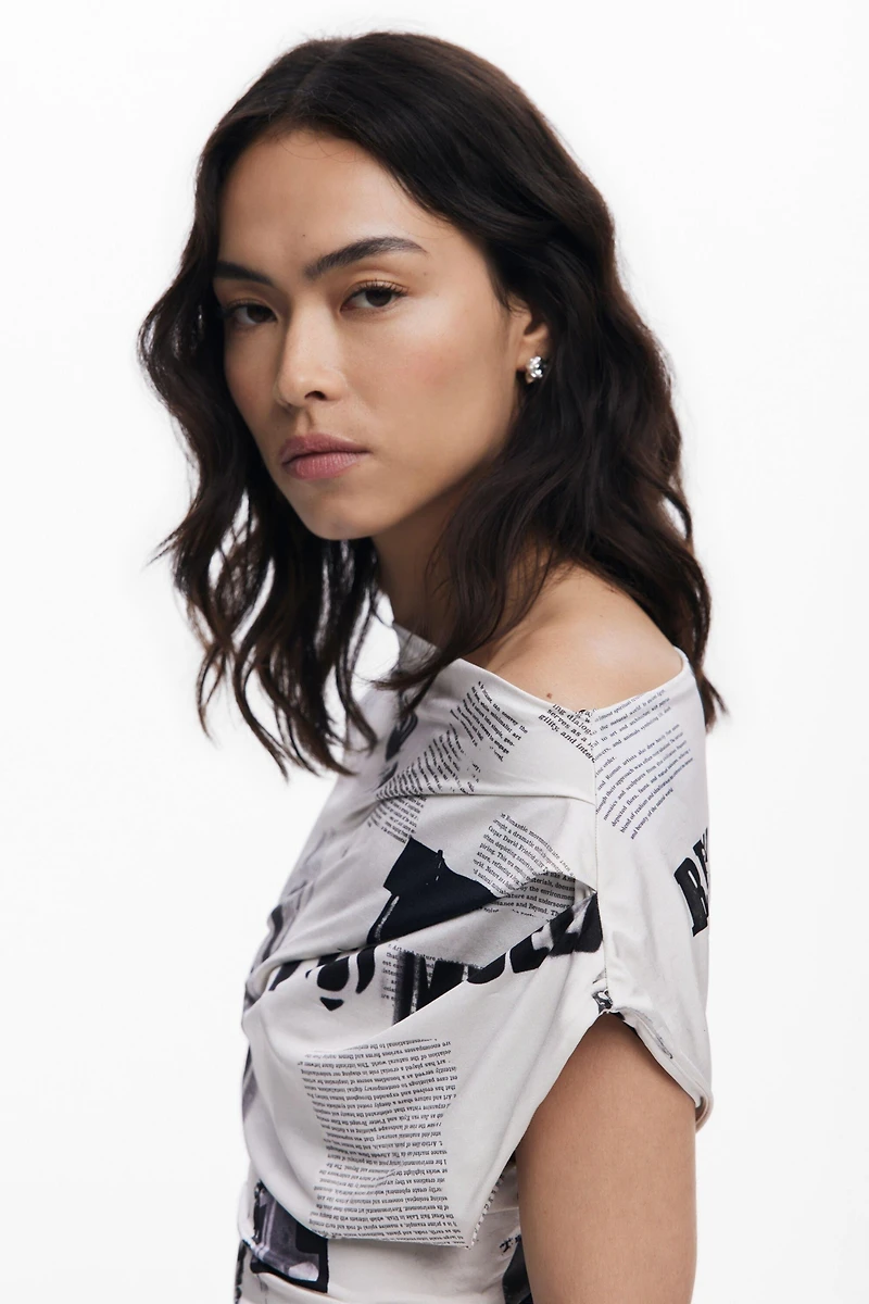 Desigual Women's 2-in-1 newspaper dress
