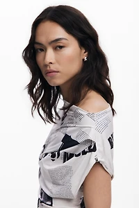 Desigual Women's 2-in-1 newspaper dress