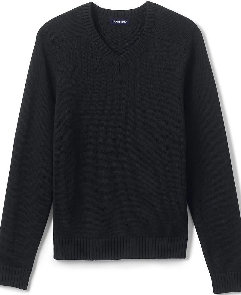 Lands' End Men's Cotton Modal V-neck Sweater