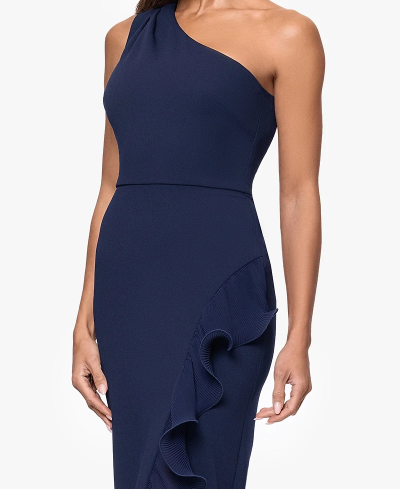 Xscape Petite Sleeveless One-Shoulder Sheath Dress