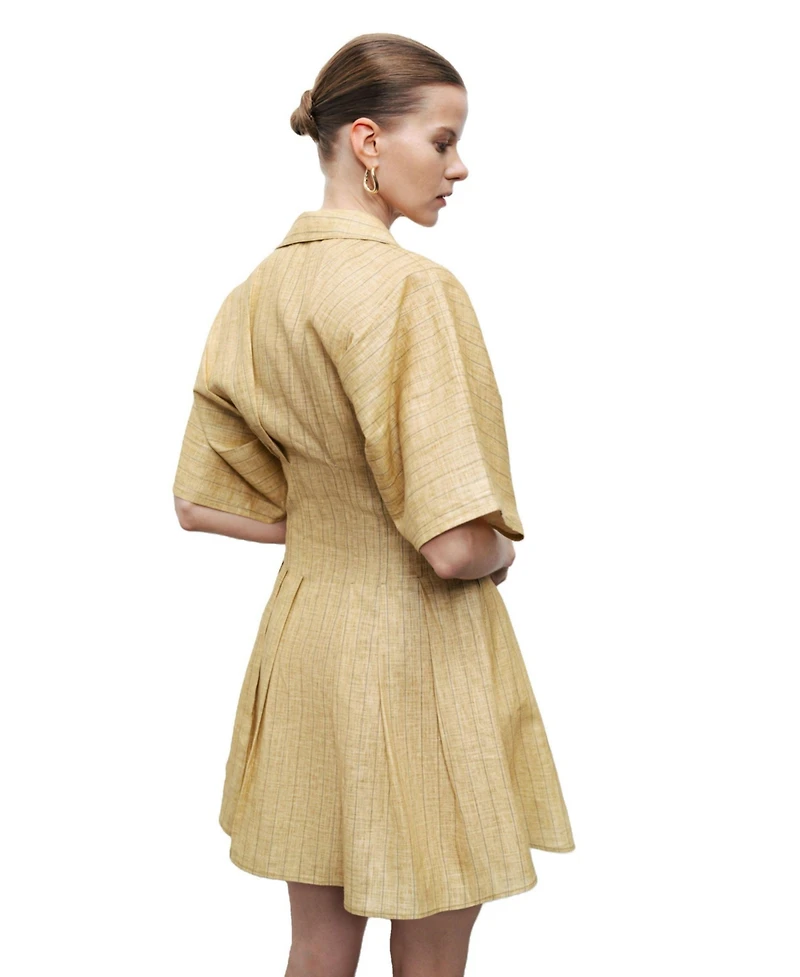 Nocturne Women's Linen Mini Shirt Dress