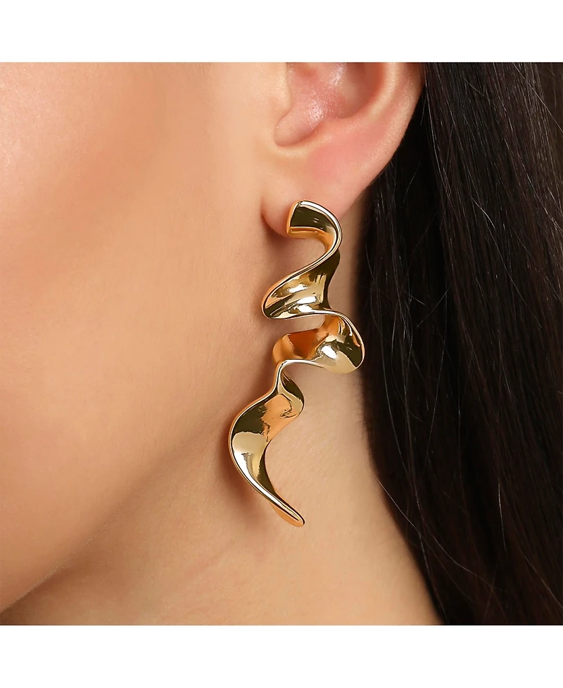 Bcbg Wavy Statement Drop Earrings