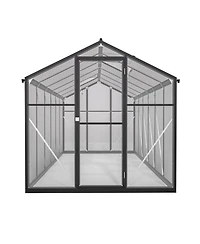 Mondawe 6'x12' Thick Polycarbonate Greenhouse with Double Flush Door