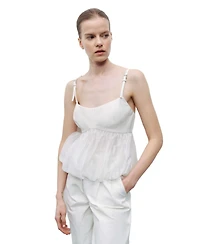 Nocturne Women's V-Neck Beaded Accessory Blouse