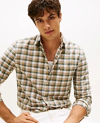 Tommy Hilfiger Men's Heritage Oxford Tartan Long Sleeve Shirt