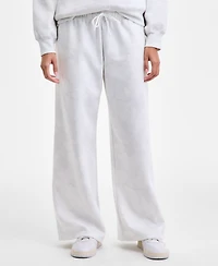 Madden Girl Juniors' Camo Print Wide-Leg Fleece Sweatpants