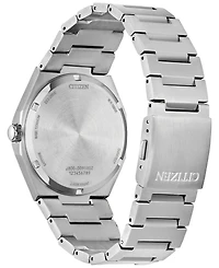 Citizen Eco-Drive Men's Zenshin Silver-Tone Super Titanium Bracelet Watch 40mm