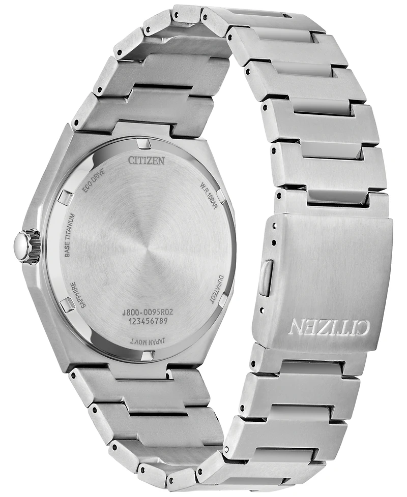 Citizen Eco-Drive Men's Zenshin Silver-Tone Super Titanium Bracelet Watch 39mm