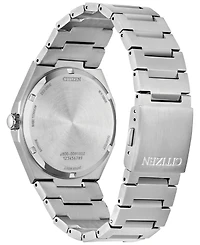 Citizen Eco-Drive Men's Zenshin Silver-Tone Super Titanium Bracelet Watch 39mm
