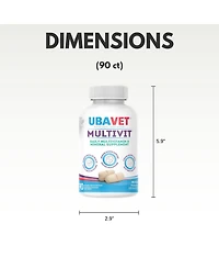 Ubavet Multivit Daily Vitamin and Mineral Tablet for Dogs – Comprehensive Nutritional Support – (90 ct)