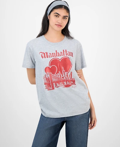 Self Esteem Juniors' Manhattan Love Graphic-Print Boyfriend T-Shirt