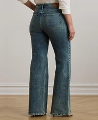 Lauren Ralph Plus High-Rise Flare-Leg Jeans