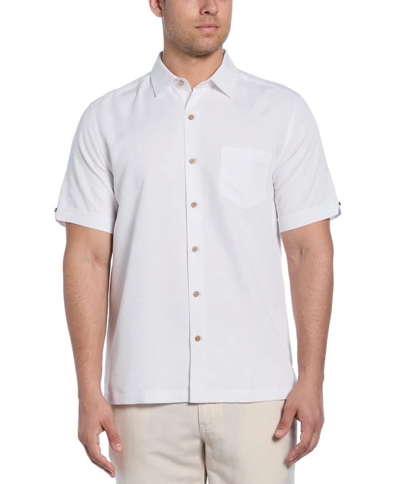Cubavera Men's Palm Print Short-Sleeve Button-Down Shirt