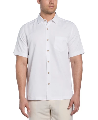 Cubavera Men's Palm Print Short-Sleeve Button-Down Shirt