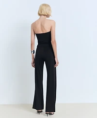 Mango Women's Straight Mid-Rise Pants