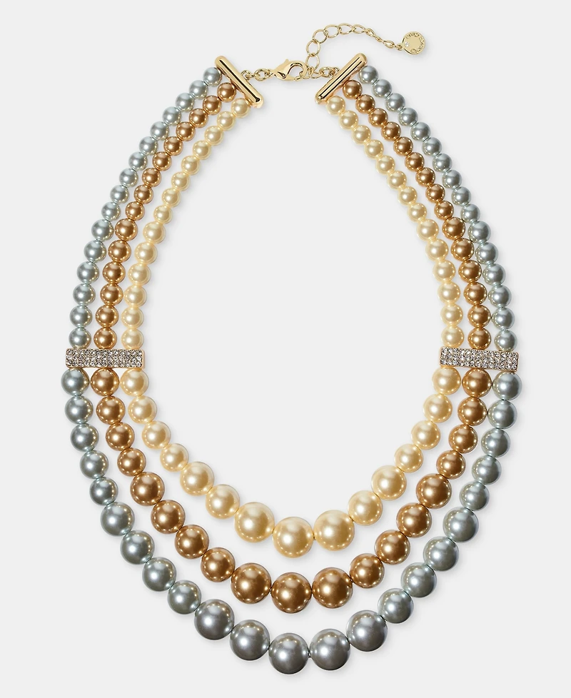 Charter Club Three-Row Statement Necklace, Macy's Exclusive