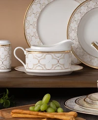 Noritake Trefolio Gold Gravy W/ Tray, 16 Oz.