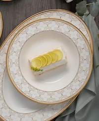 Noritake Trefolio Gold 12-Piece Dinnerware Set, Service for 4