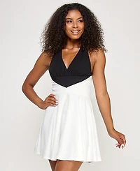 City Studios Juniors' Halter Fit & Flare Dress