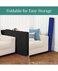 Best Choice Products 10ftx4ftx2in Folding Gym Mat 4-Panel w/ Carrying Handles & Balance Beam