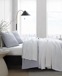 Vera Wang Seersucker Stripe 3-Pc. Quilt Set
