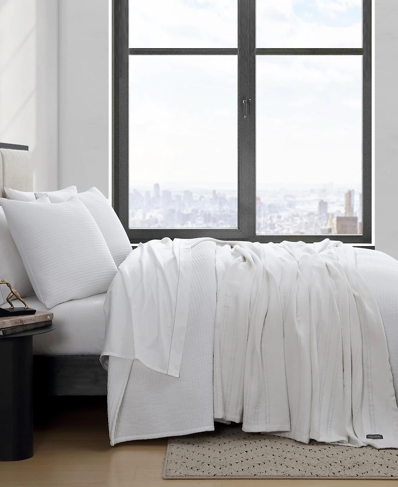 Vera Wang Cotton Voile Solid 3-Pc. Quilt Set