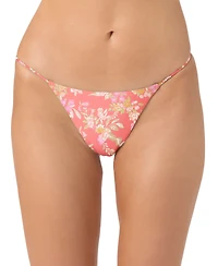 O'Neill Juniors' Nayomi Floral Side-Strap Bikini Bottoms