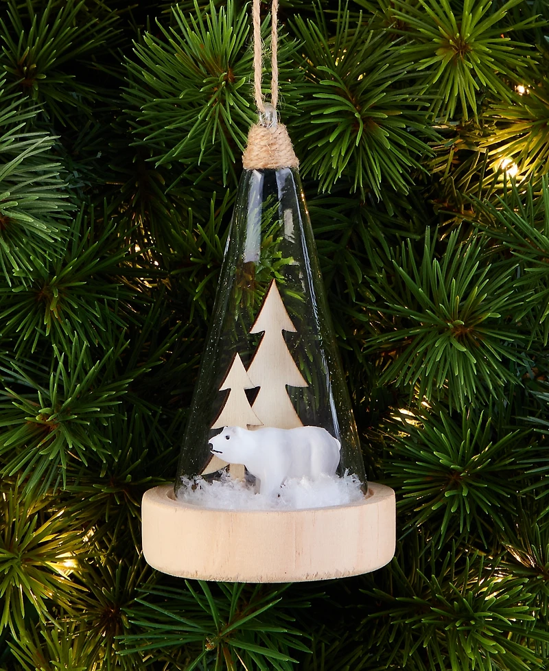 Holiday Lane Tree and Polar Bear Ornament, Macy's Exclusive