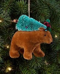 Holiday Lane Tiny Tidings Tree-Toting Bear Ornament, Macy's Exclusive