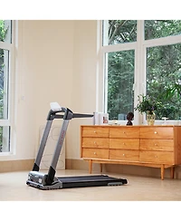 Ovicx Quiet Portable Folding Flex Treadmill w/ Bluetooth & Fitness Tracking App