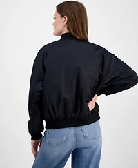 Hippie Rose Juniors' Oversized Bomber Jacket