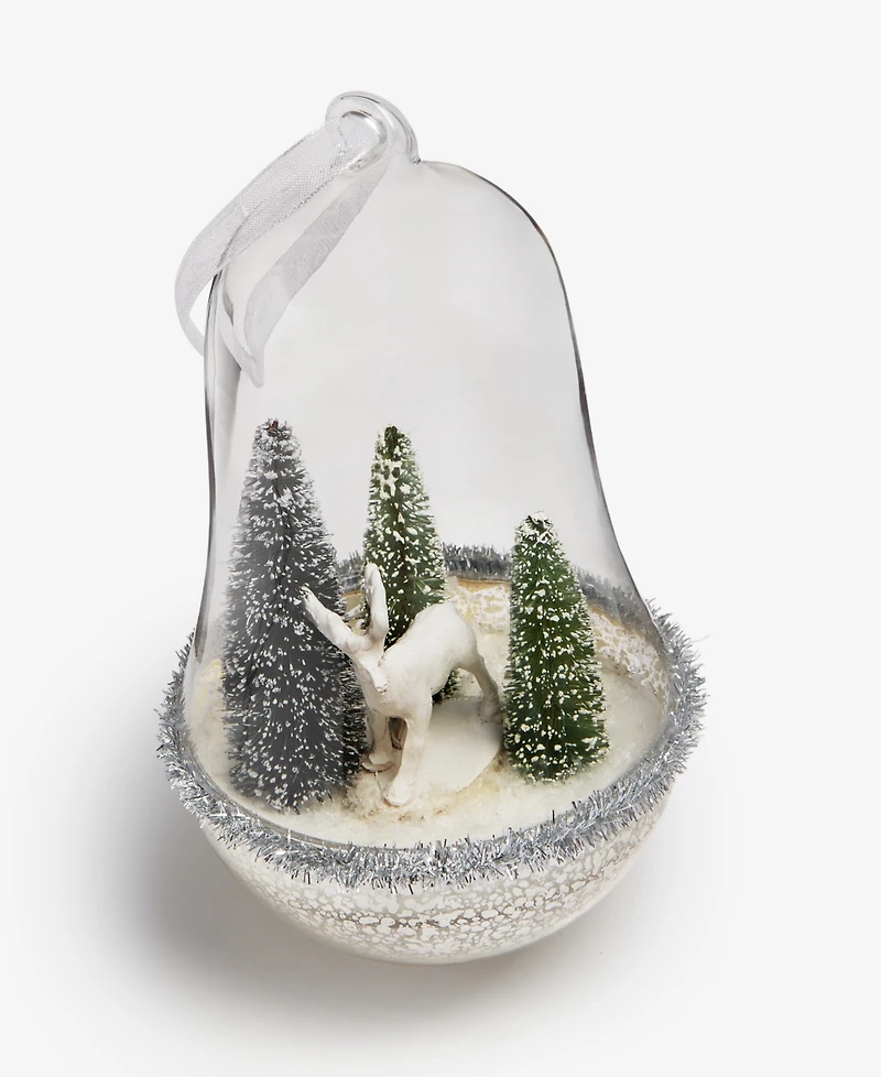 Holiday Lane Enchanted Emerald Deer in Greenery Dome Ornament, Macy's Exclusive