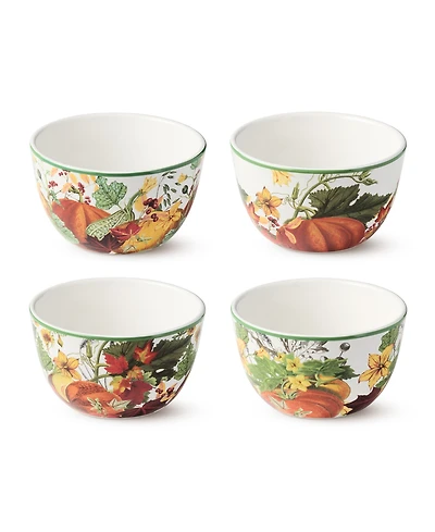 Certified International Harvest Fields Ice Cream Bowls, Set of 4