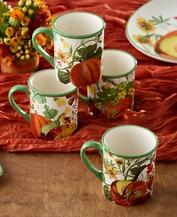Certified International Harvest Fields Mugs, Set of 4