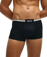 Boss by Hugo Men's Motion 3-Pk. Stripe Logo Waistband Trunks