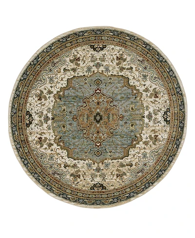 Oriental Weavers Andorra 2451B 7'10"x7'10" Round Area Rug