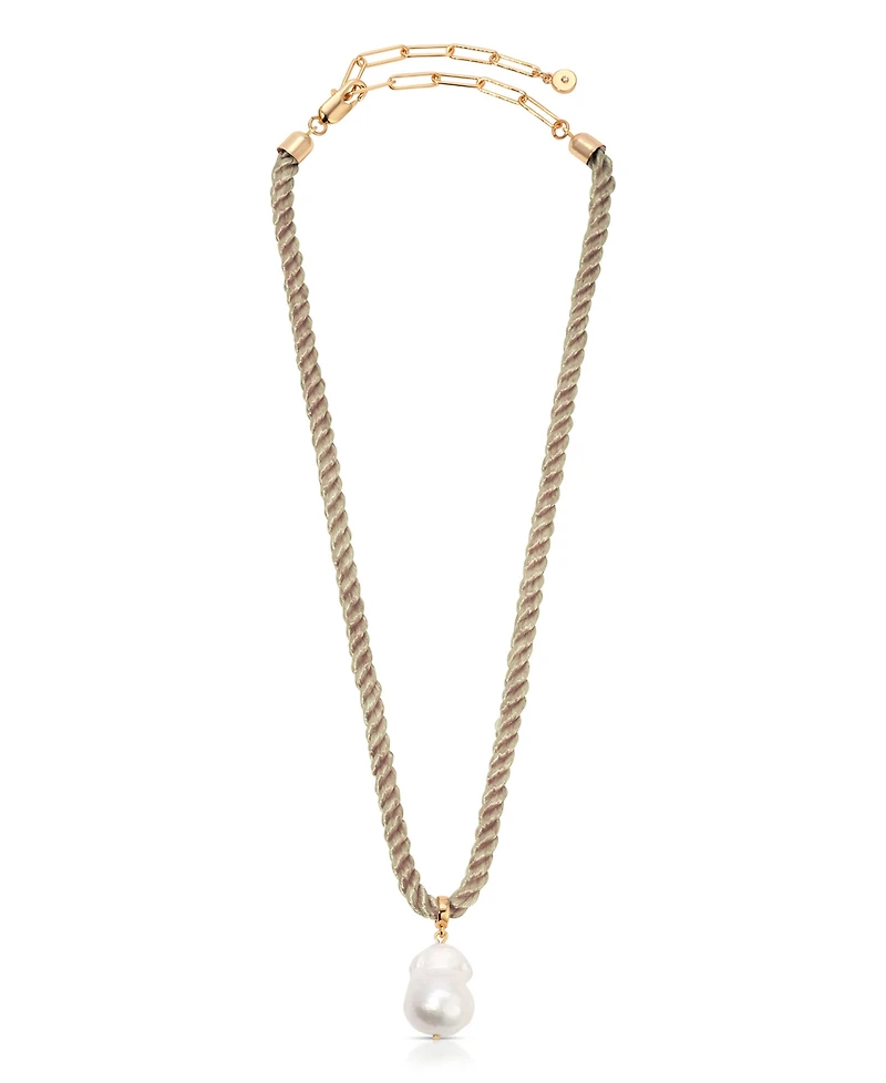 Ettika Freshwater Token Pendant Necklace